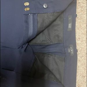 High waist skinny long pants. Navy. Loft brand.
